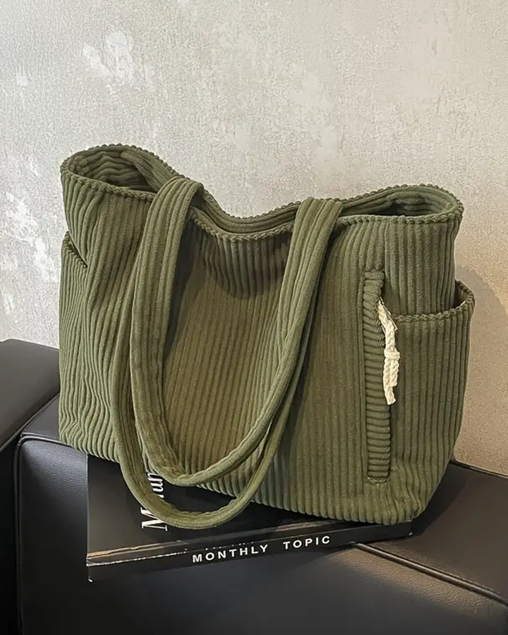 Tilda | Bolso tote acanalado con detalle de cordón