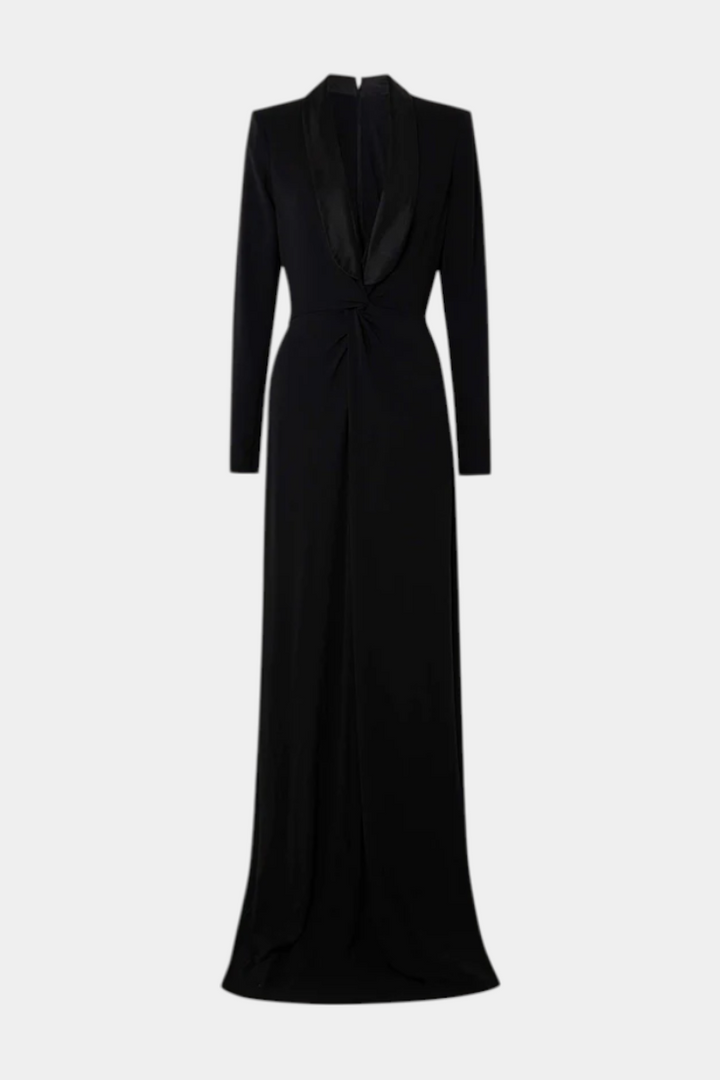 Talara Vestido Maxi Ajustado con Cuello en V Profundo